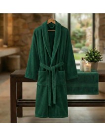 HALAT DE BAIE VELUR 100% BUMBAC (VERDE)