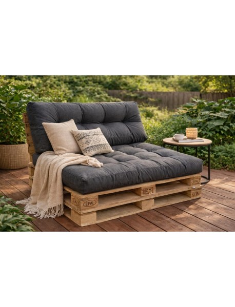 Set perne grădină ”Pallet Soft Seating” Antracit