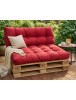 Set perne grădină ”Pallet Soft Seating” Roșu