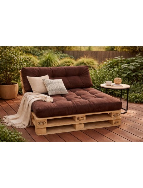 Set perne grădină ”Pallet Soft Seating” Maro