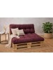 Set perne grădină ”Pallet Soft Seating” Violet
